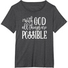 image:imageWith God  Great gift for Christian and Religious Women TShirtDark Heather Grey