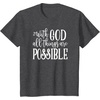 image:imageWith God  Great gift for Christian and Religious Women TShirtDark Heather Grey