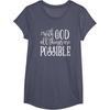 image:imageWith God  Great gift for Christian and Religious Women TShirtHeather Blue