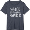image:imageWith God  Great gift for Christian and Religious Women TShirtHeather Blue