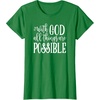 image:imageWith God  Great gift for Christian and Religious Women TShirtKelly Green