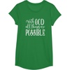 image:imageWith God  Great gift for Christian and Religious Women TShirtKelly Green