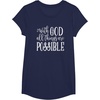 image:imageWith God  Great gift for Christian and Religious Women TShirtNavy Blue