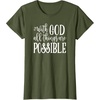 image:imageWith God  Great gift for Christian and Religious Women TShirtOlive Green