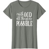image:imageWith God  Great gift for Christian and Religious Women TShirtOlive Heather