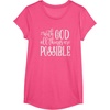 image:imageWith God  Great gift for Christian and Religious Women TShirtPink Heather
