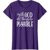 image:imageWith God  Great gift for Christian and Religious Women TShirtPurple