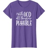 image:imageWith God  Great gift for Christian and Religious Women TShirtPurple Heather