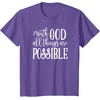 image:imageWith God  Great gift for Christian and Religious Women TShirtPurple Heather