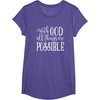 image:imageWith God  Great gift for Christian and Religious Women TShirtPurple Heather