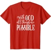 image:imageWith God  Great gift for Christian and Religious Women TShirtRed
