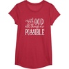 image:imageWith God  Great gift for Christian and Religious Women TShirtRed Heather