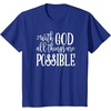 image:imageWith God  Great gift for Christian and Religious Women TShirtRoyal Blue