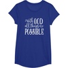 image:imageWith God  Great gift for Christian and Religious Women TShirtRoyal Blue