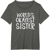 image:imageWorlds Okayest Sister  Sister Gifts TShirtAsphalt Grey