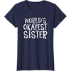 image:imageWorlds Okayest Sister  Sister Gifts TShirtNavy Blue