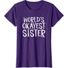 image:imageWorlds Okayest Sister  Sister Gifts TShirtPurple