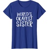 image:imageWorlds Okayest Sister  Sister Gifts TShirtRoyal Blue