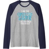 image:imageI Am The Crazy Fun Sister  Sister Gifts Raglan Baseball TeeNavy BlueAthletic Heather