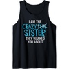 image:imageI Am The Crazy Fun Sister  Sister Gifts Tank TopBlack