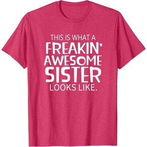 image:imageFreakin Awesome Sister Looks Like  Gift for Sisters TShirtRed Heather