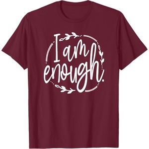 image:imageI am Enough Great gift for Christian and Religious Women TShirtBurgundy