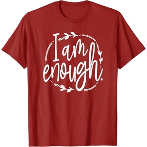 image:imageI am Enough Great gift for Christian and Religious Women TShirtCranberry Red