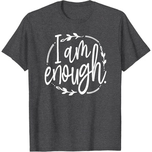 image:imageI am Enough Great gift for Christian and Religious Women TShirtDark Heather Grey