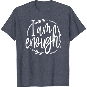 image:imageI am Enough Great gift for Christian and Religious Women TShirtHeather Blue