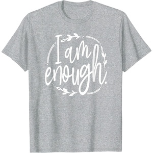 image:imageI am Enough Great gift for Christian and Religious Women TShirtHeather Grey