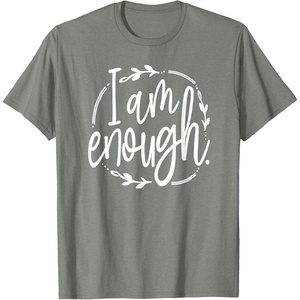 image:imageI am Enough Great gift for Christian and Religious Women TShirtOlive Heather