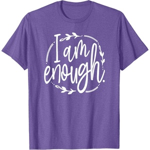 image:imageI am Enough Great gift for Christian and Religious Women TShirtPurple Heather