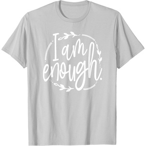 image:imageI am Enough Great gift for Christian and Religious Women TShirtSilver Grey