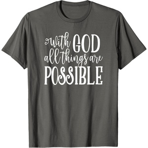 image:imageWith God  Great gift for Christian and Religious Women TShirtAsphalt Grey