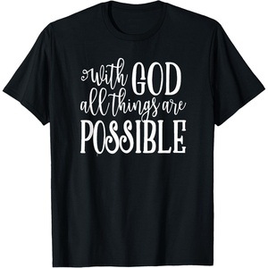 image:imageWith God  Great gift for Christian and Religious Women TShirtBlack