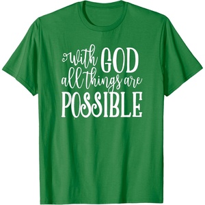 image:imageWith God  Great gift for Christian and Religious Women TShirtKelly Green