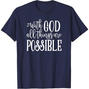 image:imageWith God  Great gift for Christian and Religious Women TShirtNavy Blue