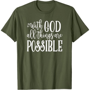 image:imageWith God  Great gift for Christian and Religious Women TShirtOlive Green