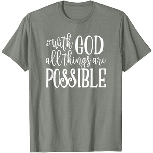 image:imageWith God  Great gift for Christian and Religious Women TShirtOlive Heather