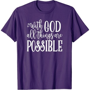 image:imageWith God  Great gift for Christian and Religious Women TShirtPurple