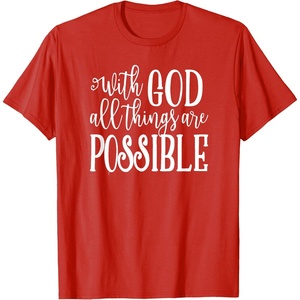 image:imageWith God  Great gift for Christian and Religious Women TShirtRed