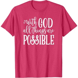 image:imageWith God  Great gift for Christian and Religious Women TShirtRed Heather