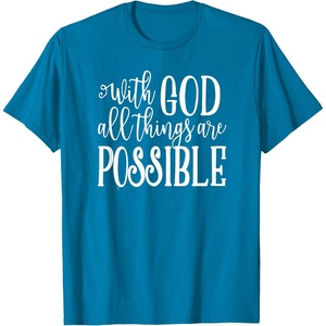 image:imageWith God  Great gift for Christian and Religious Women TShirtSapphire Blue