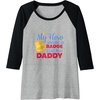 image:imageMy Hero Wears A Badge  First Responder Gift Raglan Baseball TeeBlackAthletic Heather