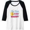 image:imageMy Hero Wears A Badge  First Responder Gift Raglan Baseball TeeBlackWhite