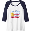 image:imageMy Hero Wears A Badge  First Responder Gift Raglan Baseball TeeNavy BlueWhite