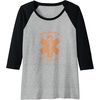 image:imageOff Duty Save Yourself  First Responder Gift Raglan Baseball TeeBlackAthletic Heather
