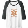 image:imageOff Duty Save Yourself  First Responder Gift Raglan Baseball TeeDark Heather GreyWhite