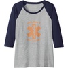 image:imageOff Duty Save Yourself  First Responder Gift Raglan Baseball TeeNavy BlueAthletic Heather