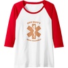 image:imageOff Duty Save Yourself  First Responder Gift Raglan Baseball TeeRedWhite